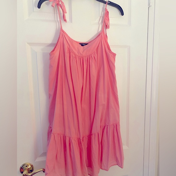 AQUA Tiered Tie Shoulder Cotton Swim
Cover-up Dress - Picture 3 of 6